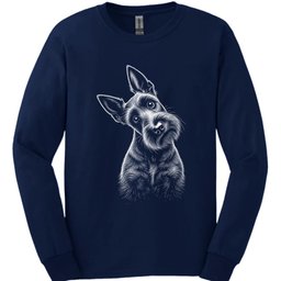 Scottish Terrier Tilted Dog Long Sleeve Shirt Gift For Dog Lover