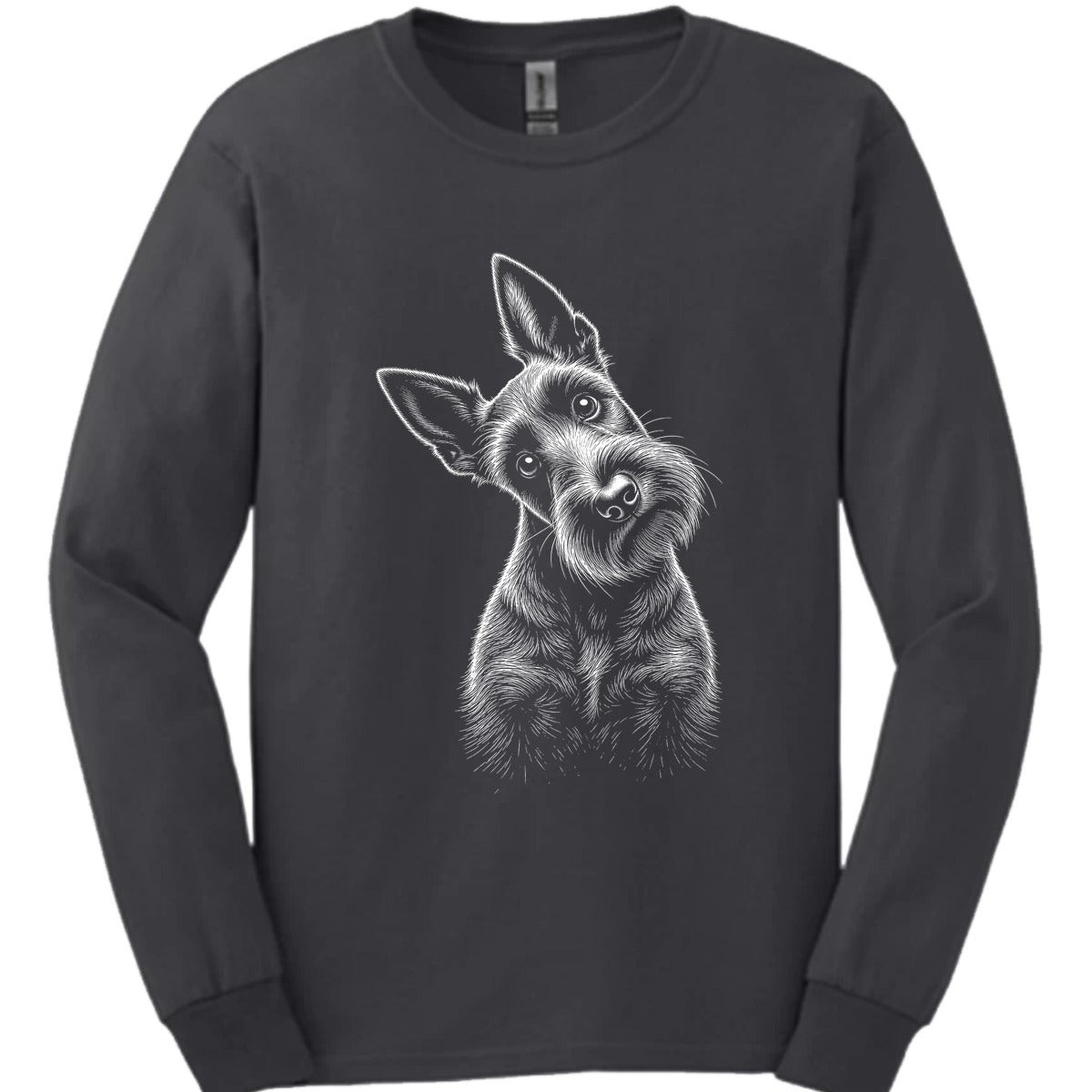 Scottish Terrier Tilted Dog Long Sleeve Shirt Gift For Dog Lover