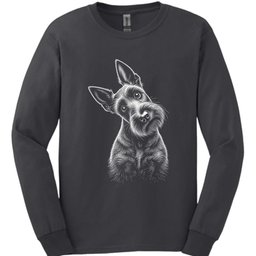 Scottish Terrier Tilted Dog Long Sleeve Shirt Gift For Dog Lover