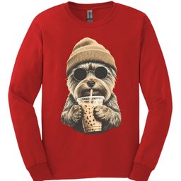Yorkshire Terrier Hipster Dog Long Sleeve Shirt Gift For Dog Lover