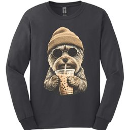 Yorkshire Terrier Hipster Dog Long Sleeve Shirt Gift For Dog Lover