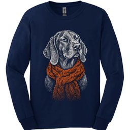 Vizsla Winter Dog Long Sleeve Shirt Gift For Dog Lover