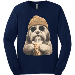 Tibetan Terrier Hipster Dog Long Sleeve Shirt Gift For Dog Lover