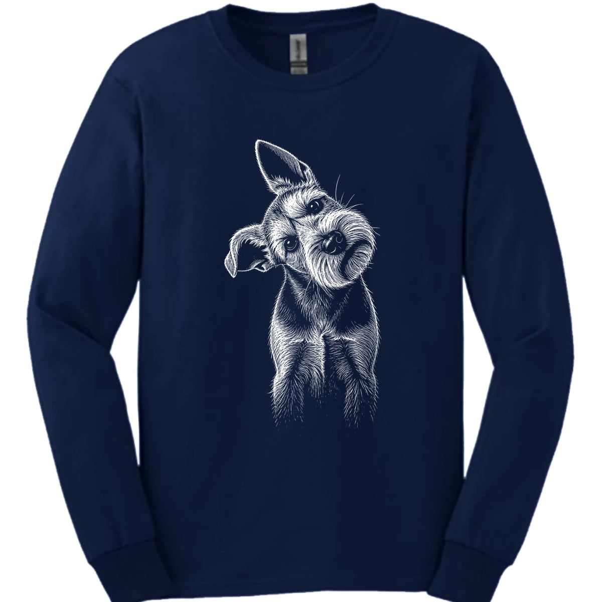 Welsh Terrier Tilted Dog Long Sleeve Shirt Gift For Dog Lover