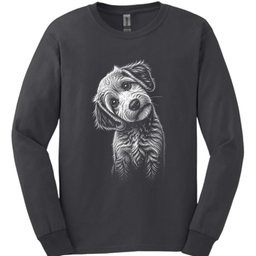Schnoodle Tilted Dog Long Sleeve Shirt Gift For Dog Lover