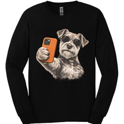 Welsh Terrier Selfie Dog Long Sleeve Shirt Gift For Dog Lover