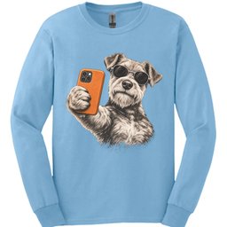 Welsh Terrier Selfie Dog Long Sleeve Shirt Gift For Dog Lover