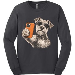Welsh Terrier Selfie Dog Long Sleeve Shirt Gift For Dog Lover