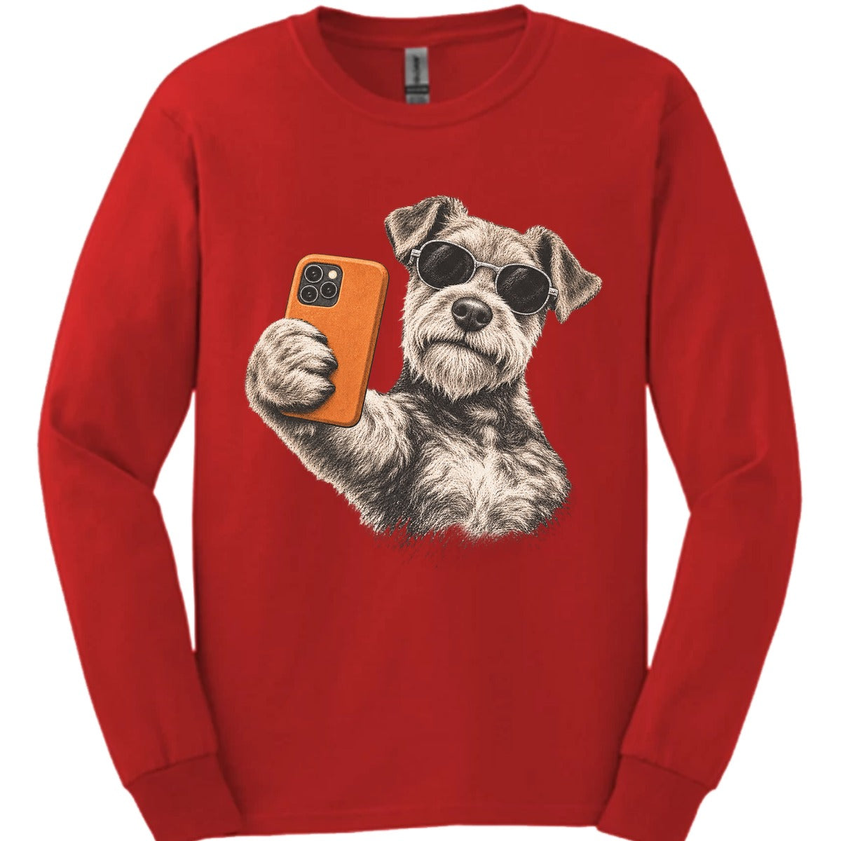 Welsh Terrier Selfie Dog Long Sleeve Shirt Gift For Dog Lover
