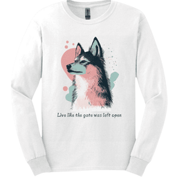 Sheepdog Live Like The Gate Was Left Open Long Sleeve Shirt Gift For Dog Lover