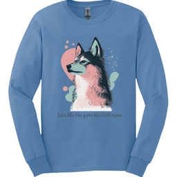 Sheepdog Live Like The Gate Was Left Open Long Sleeve Shirt Gift For Dog Lover