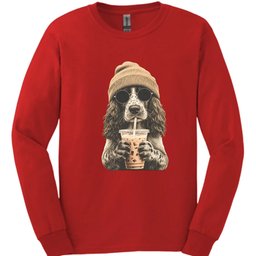 Sprocker Hipster Dog Long Sleeve Shirt Gift For Dog Lover