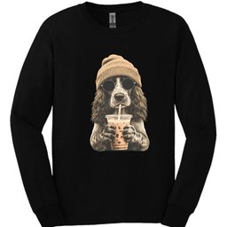 Sprocker Hipster Dog Long Sleeve Shirt Gift For Dog Lover