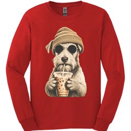 Wire Haired Fox Terrier Hipster Dog Long Sleeve Shirt Gift For Dog Lover