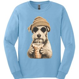 Wire Haired Fox Terrier Hipster Dog Long Sleeve Shirt Gift For Dog Lover