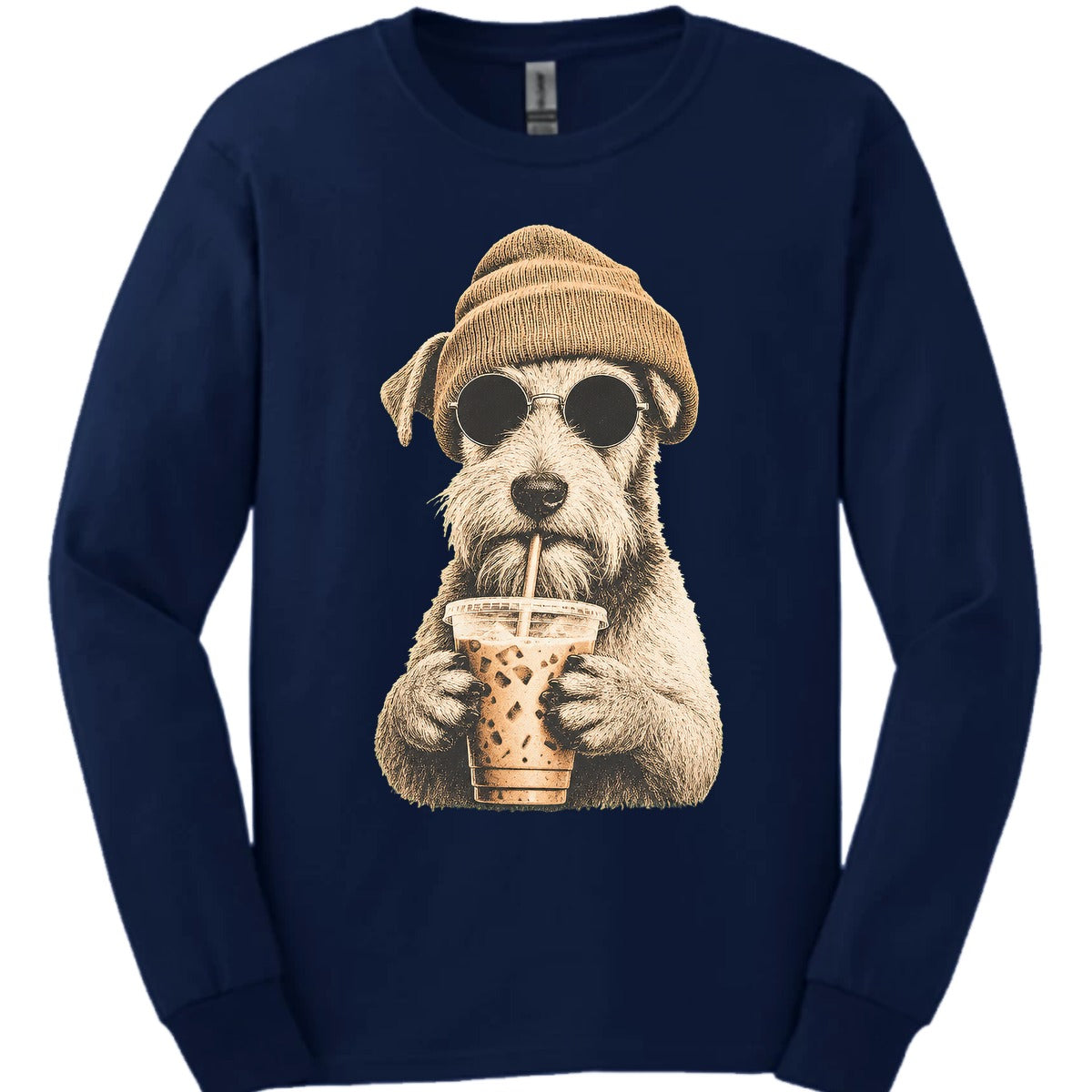Wire Haired Fox Terrier Hipster Dog Long Sleeve Shirt Gift For Dog Lover