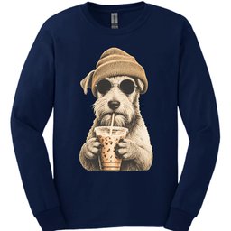 Wire Haired Fox Terrier Hipster Dog Long Sleeve Shirt Gift For Dog Lover
