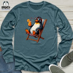 Chillin Penguin Paradise Unisex Long Sleeve Tee Gift For Animal Lover
