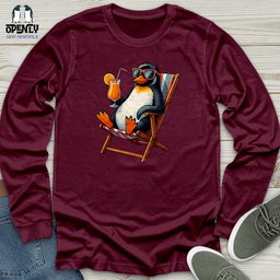Chillin Penguin Paradise Unisex Long Sleeve Tee Gift For Animal Lover