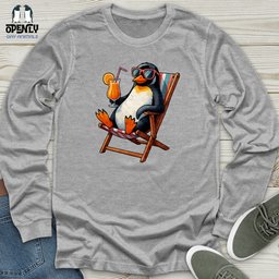 Chillin Penguin Paradise Unisex Long Sleeve Tee Gift For Animal Lover