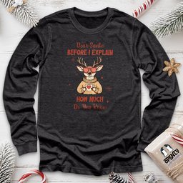 Dear Santa Before I Explain Unisex Long Sleeve Tee Gift For Animal Lover