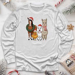 Christmas Animal Unisex Long Sleeve Tee Gift For Animal Lover