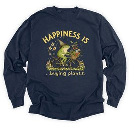 Happiness Is Buying Plants Long Sleeve Shirt T Shirt Gift For Gardener
