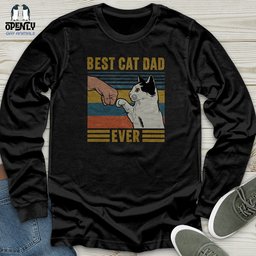 Best Cat Dad Ever Unisex Long Sleeve Tee Gift For Dad
