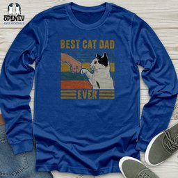 Best Cat Dad Ever Unisex Long Sleeve Tee Gift For Dad