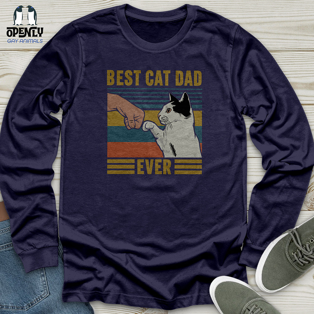 Best Cat Dad Ever Unisex Long Sleeve Tee Gift For Dad