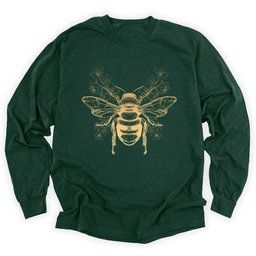 Bee Flower Long Sleeve Shirt T Shirt Gift For Gardener