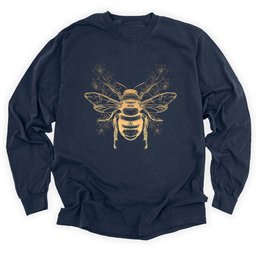 Bee Flower Long Sleeve Shirt T Shirt Gift For Gardener