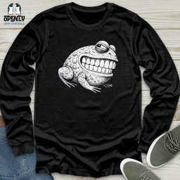 Creepy Frog Unisex Long Sleeve Tee Gift For Frog Lover