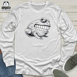 Creepy Frog Unisex Long Sleeve Tee Gift For Frog Lover