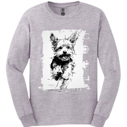 Yorkshire Terrier Running Dog Long Sleeve Shirt Gift For Dog Lover