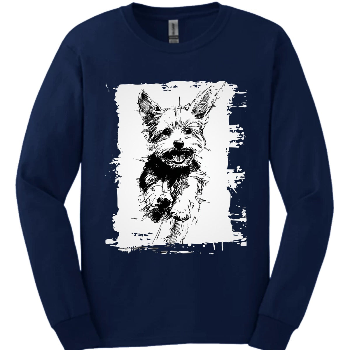 Yorkshire Terrier Running Dog Long Sleeve Shirt Gift For Dog Lover