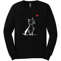 Yorkshire Terrier Sketch Dog Long Sleeve Tee Gift For Dog Lover
