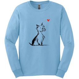 Yorkshire Terrier Sketch Dog Long Sleeve Tee Gift For Dog Lover