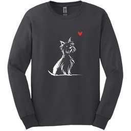 Yorkshire Terrier Sketch Dog Long Sleeve Tee Gift For Dog Lover