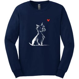 Yorkshire Terrier Sketch Dog Long Sleeve Tee Gift For Dog Lover