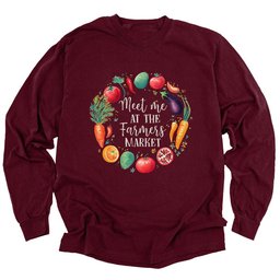 Meet Me At The Farmers Market Long Sleeve Shirt T Shirt Gift For Gardener