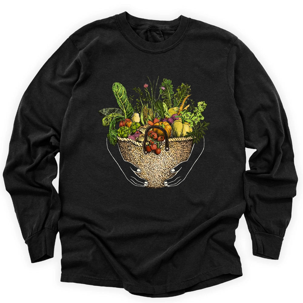 From Garden To Basket Long Sleeve Shirt T Shirt Gift For Gardener
