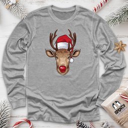 Christmas Deer Unisex Long Sleeve Tee Gift For Animal Lover