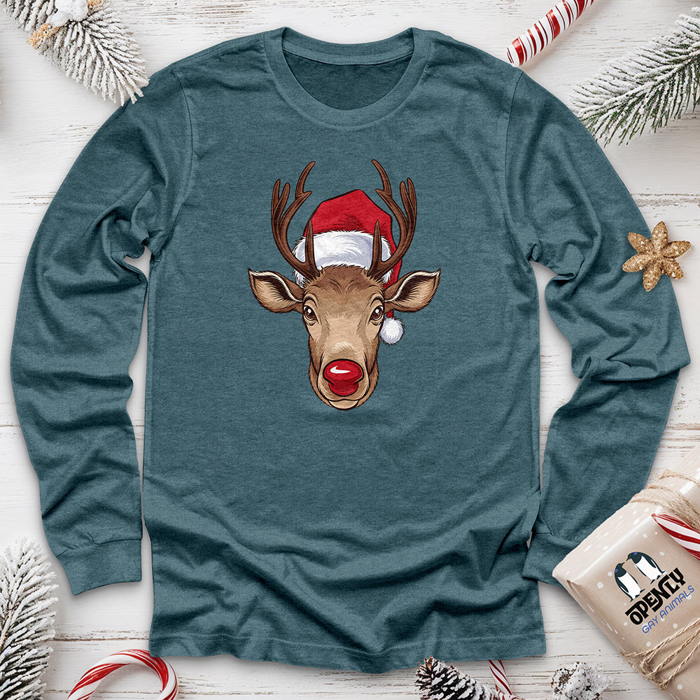 Christmas Deer Unisex Long Sleeve Tee Gift For Animal Lover