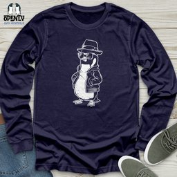 Cool Penguin Unisex Long Sleeve Tee Gift For Animal Lover