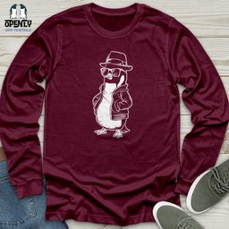 Cool Penguin Unisex Long Sleeve Tee Gift For Animal Lover