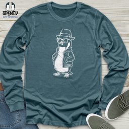 Cool Penguin Unisex Long Sleeve Tee Gift For Animal Lover