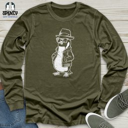 Cool Penguin Unisex Long Sleeve Tee Gift For Animal Lover