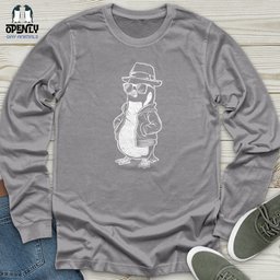 Cool Penguin Unisex Long Sleeve Tee Gift For Animal Lover