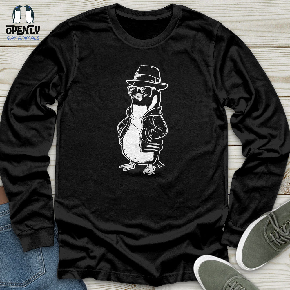 Cool Penguin Unisex Long Sleeve Tee Gift For Animal Lover